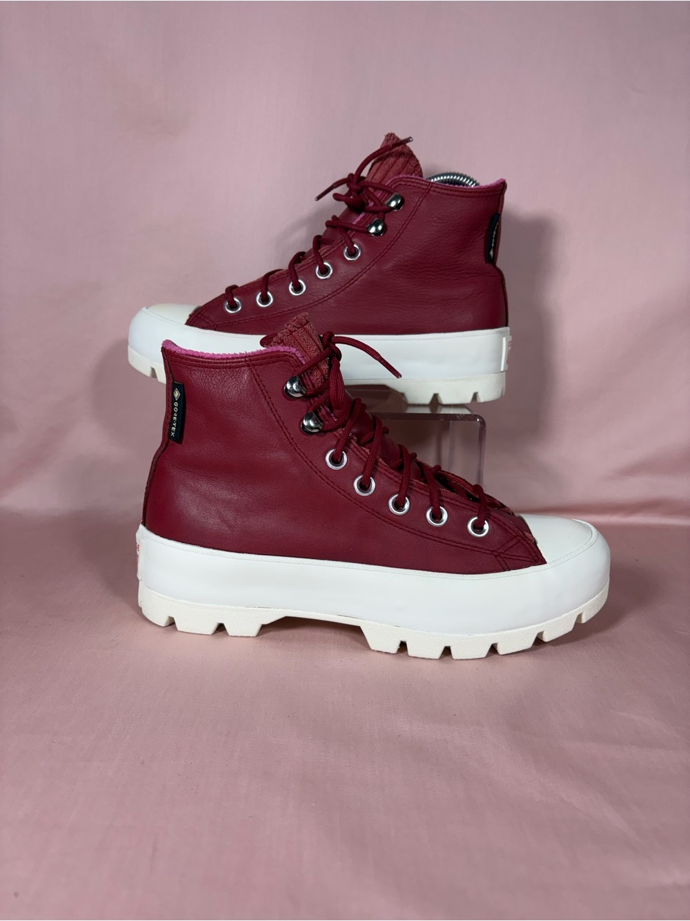Converse CTAS Hi Red Gore-Tex GTX Lugged Waterproof Leather 565007C Women's 6